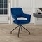 Armen Living Hadley Dining Room Accent Chair in Blue Velvet with Black Finish LCHDCHBLU - alternate 5
